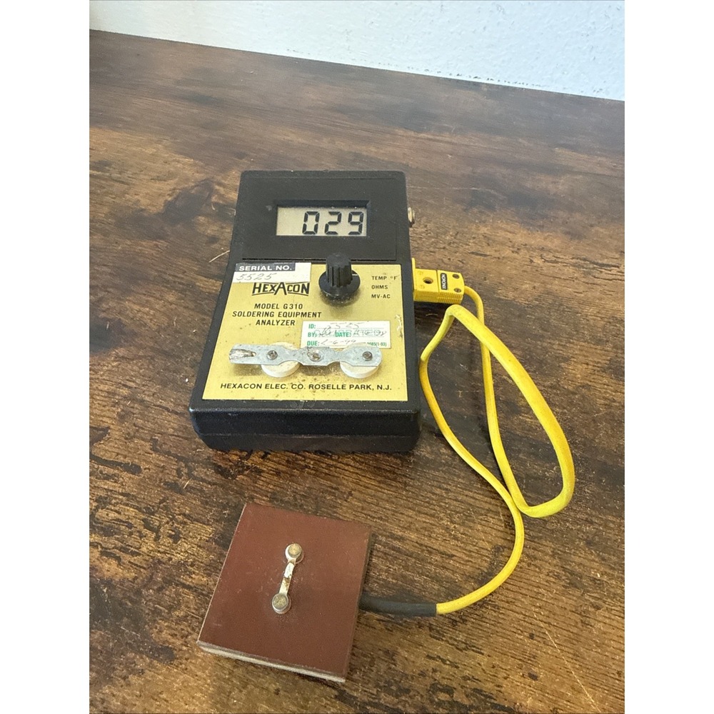 Hexacon Model G310 Soldering Equipment Analyzer | 9V Battery Powered | Tested |